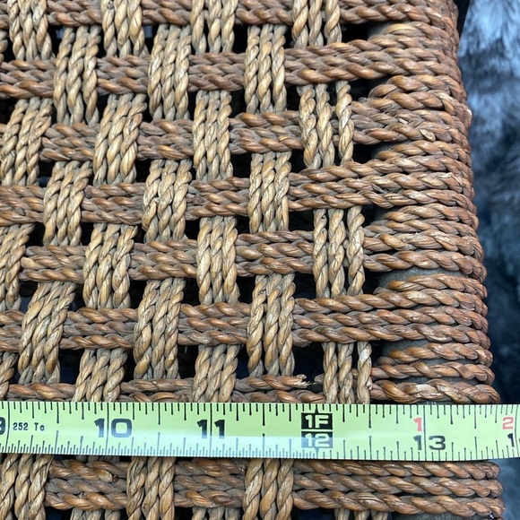 Handcrafted Woven Stool - Brown and Tan - Picture 12 of 16